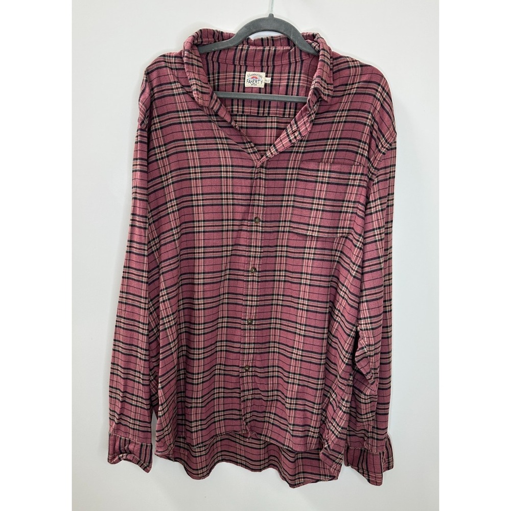 Faherty Movement Featherweight Twill Shirt Mountain View Plaid Button Men's XXL - Picture 13 of 13